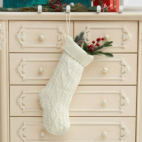Christmas Stocking for Decor, Large Holiday Stocking Socks for Christmas Decorations, Family Gathering Mantel Display, Festive Sock for Front Door Welcome and Seasonal Celebration Storage Akmoler