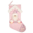 thumbnail image 1 of Christmas Stocking Decorations - Christmas Stocking Pink Snowman Reindeer 18 Inches Xmas Stockings Holiday Christmas Decoration Gifts for Family Girl Boy Kids, 1 of 9