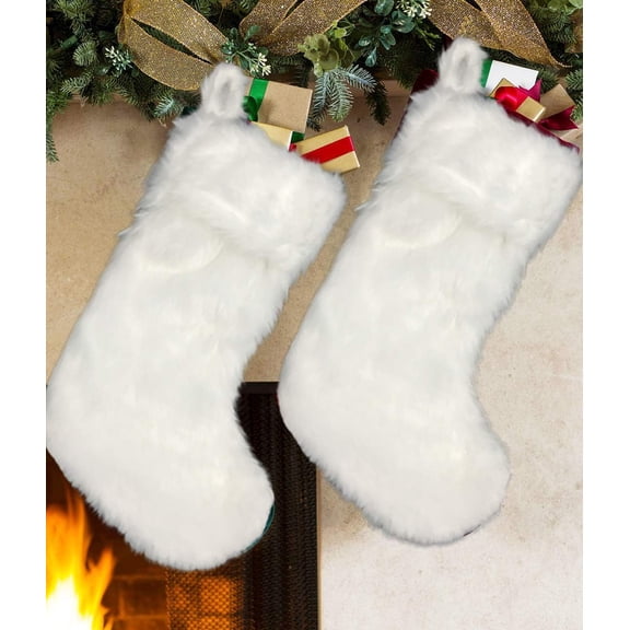 Christmas Stocking Faux Holiday Stocking Hanging Ornament Candy Bag Decoration