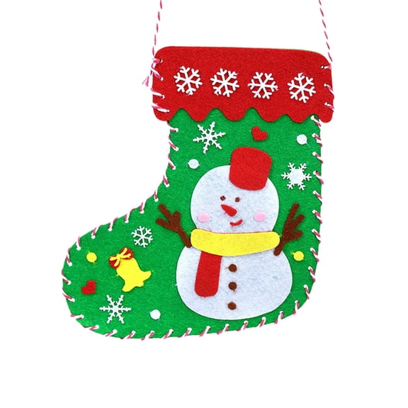 Christmas Stocking Gift Bag Set – Santa Claus Tree Ornaments with Hanging Loop, Embroidered Stockings & Large Capacity Gift Bags for Holiday Decorations