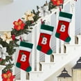 thumbnail image 1 of Christmas Stocking Gift Holder Holiday Decoration Sock for Candy Cards - 3D Embroidery Fireplace Mantle Decor Christmas Tree(B), 1 of 4