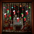 thumbnail image 1 of Christmas Stocking Hanger Removable Wall Sticker For Glass Window, Set Of Festive Hanging Sock Decals With Decorative Patterns, Easy To Apply And Remove For Big Kids Teens Holiday, 1 of 6