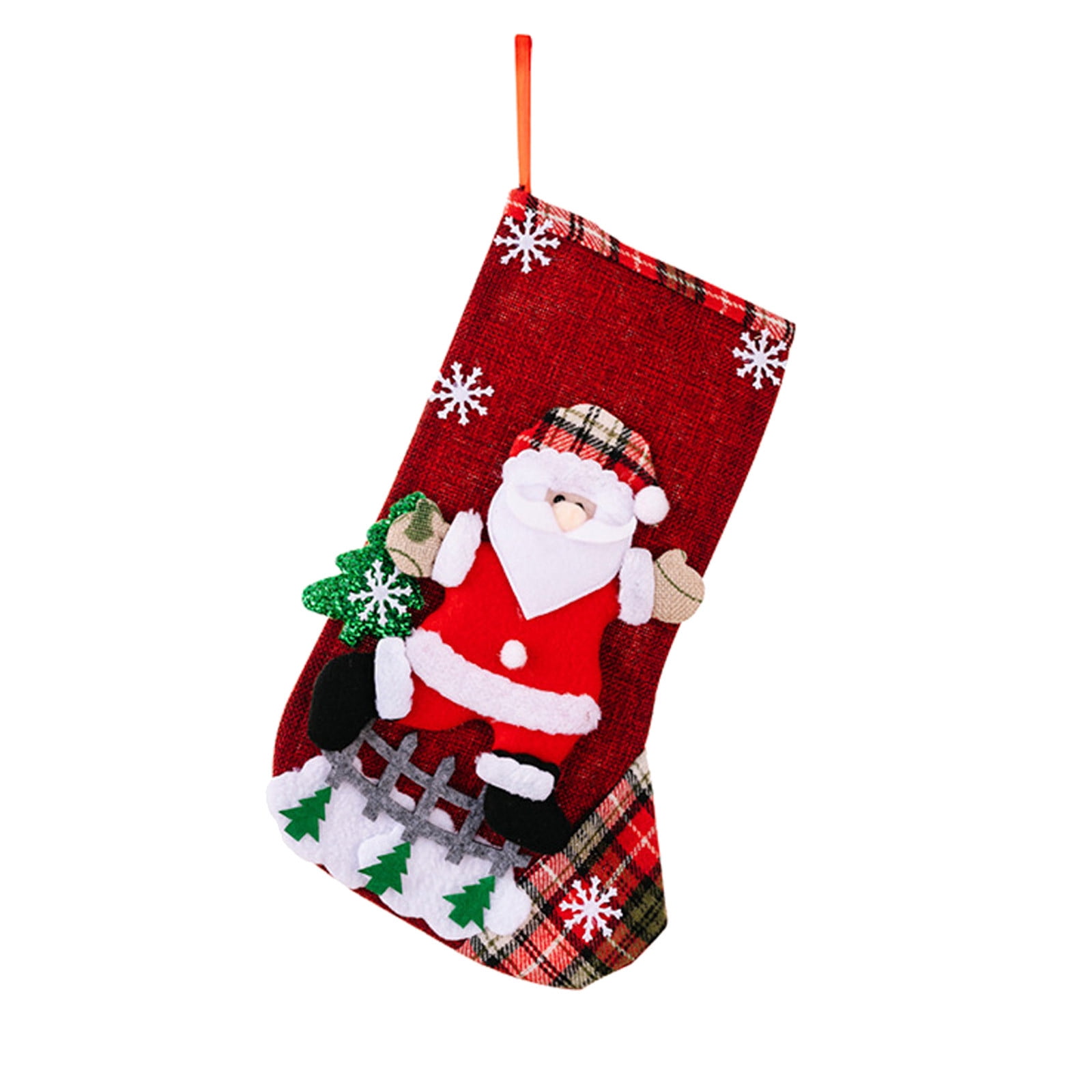 Christmas Stocking Hangers Burlap Christmas Stocking Fence Stairway