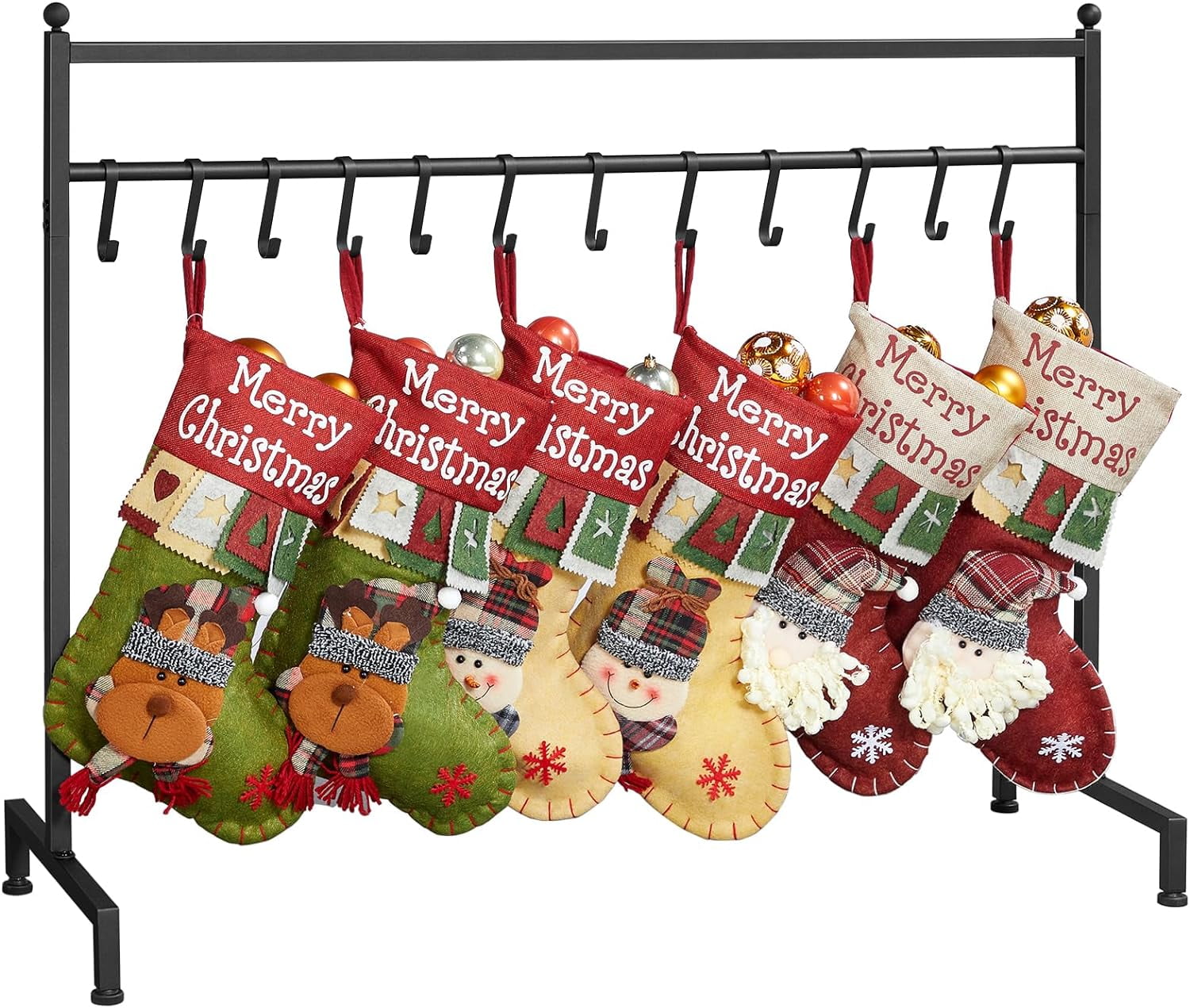 Christmas Stocking Holder, Free Standing Stocking Rack with 12