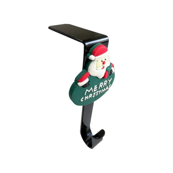 Christmas Stocking Holder for Mantle 4 Pack Stocking Holders Fireplace Stocking Hangers Christmas Stockings Hooks for Wreaths LED Light Strings Small Lanterns