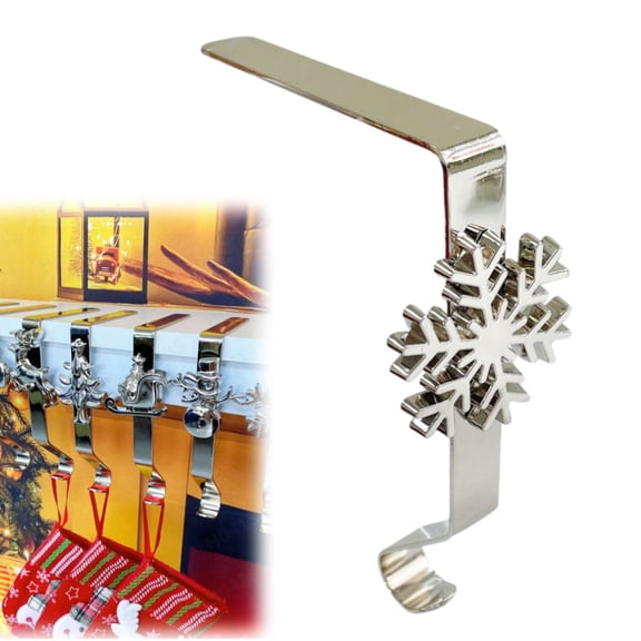 Christmas Stocking Holder for Mantle, Reusable Christmas Stocking Hooks, No-Damage Xmas Hanger for Fireplace Mantle Grip Stand Christmas Decoration Ornaments Hanging Gothic Home Decor (A)