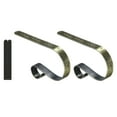 thumbnail image 1 of Christmas Stocking Holders, 2pcs Stocking Holder Stand Metal Hooks for Fireplace Decorations, Nickel, 1 of 5