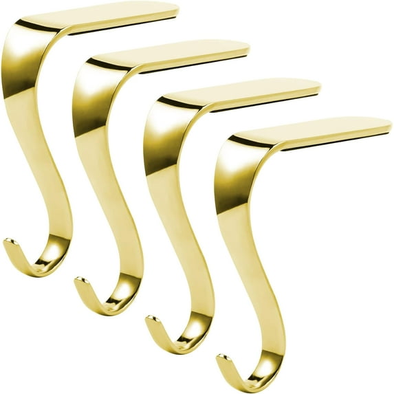 Christmas Stocking Holders Hanger Hooks Xmas Grips Set Safety Hang Stocking Clips for Christmas Party Decoration