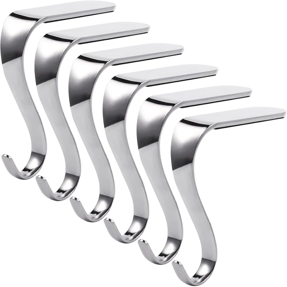 Christmas Stocking Holders Hanger Hooks Xmas Grips Set Safety Hang Stocking Clips for Christmas Party Decoration