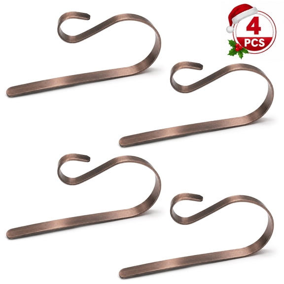 Christmas Stocking Holders Lightweight Adjustable Stocking Holder No-slip Stocking Hangers for hanging Christmas Day Gift, 4 Pcs