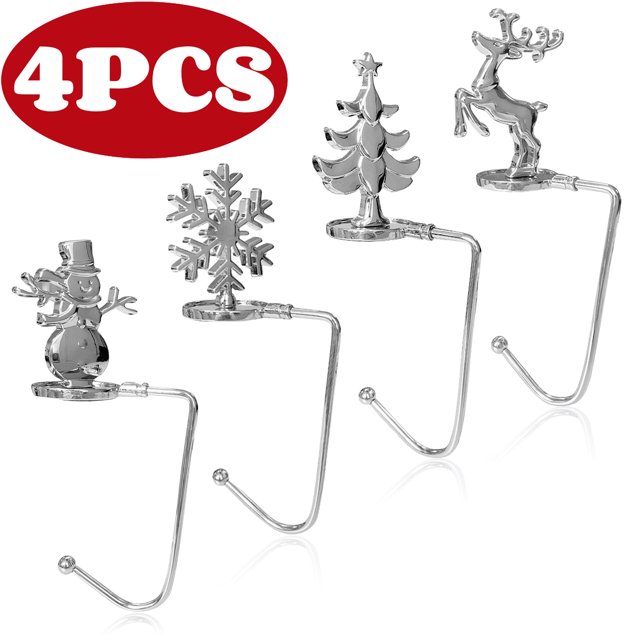 Christmas Stocking Holders for Mantle Stand Hooks Fireplace Stocking Hangers for Christmas