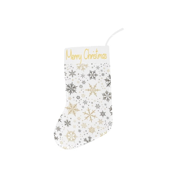 Christmas Stocking - Holiday Stockings - Gold Flakes