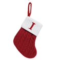 thumbnail image 1 of Christmas Stocking with Letter, Initial Embroidered Mini Cute Christmas Stockings Cotton Cord with White Super Soft Plush Cuffs Christmas Decorations, 1 Pcs, 6.0x7.0", 1 of 9