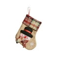 Christmas Stocking Linen Christmas Stocking Trumpet Hanging Ornament