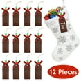 thumbnail image 1 of Christmas Stocking Name Tags Decoration DIY Personalized Blank Bead Wood Labels Farmhouse Xmas Stocking Hanging Tags for Party Supplies 12PCS Design 2, 1 of 8