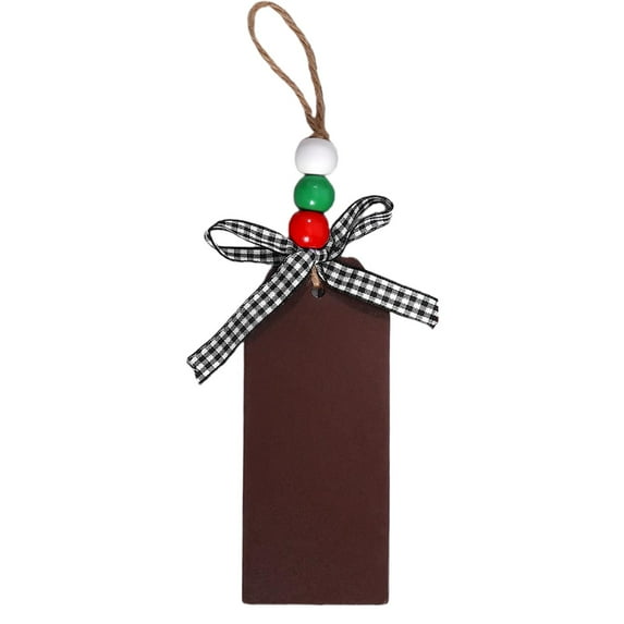 Christmas Stocking Name Tags, Xmas Stocking Hanging Tag, Chalkboard Tags Wood Beads and Bow, DIY Name Sign Christmas Ornaments for Christmas Stockings Home Decor Farmhouse Decorations