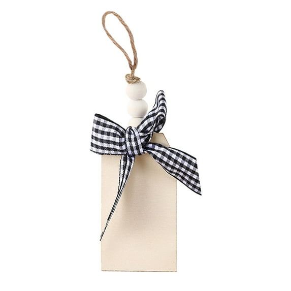 Christmas Stocking Name Tags, Xmas Stocking Hanging Tag, Chalkboard Tags Wood Beads and Bow, DIY Name Sign Christmas Ornaments for Christmas Stockings Home Decor Farmhouse Decorations