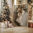 thumbnail image 1 of Christmas Stocking Painting, Rustic Christmas PRINT Wall Art, Vintage Style Christmas Golden Decor, Festive Victorian Stocking Art, 12x18 UNFRAMED, 1 of 3