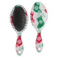 thumbnail image 1 of Christmas Stocking Pattern Hair Brush,Girls Detangling Hair Brush,Glide Through Tangles with Ease for Wet & Dry Hair,8.8"X2.8", 1 of 7