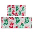 thumbnail image 1 of Christmas Stocking Pattern Kitchen Rugs Sets Of 2,Anti Fatigue Kitchen Mat Rugs Non Slip Washable,Decorative Kitchen Floor Mats for Kitchen,Sink,Laundry,17"x30"+17"x47", 1 of 7