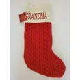 thumbnail image 1 of Christmas Stocking, Red, Knitted, Lined, GRANDMA, St Nicholas Square, New, 1 of 3