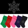 thumbnail image 1 of Christmas Stocking Rhinestone, "Snowflake", 1 of 5