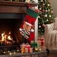 thumbnail image 1 of Christmas Stocking Santa Snowman Reindeer Xmas Character Knitted Applique for Family Holiday Fireplace Mantel Tree Stair Wall Door Christmas Party Decorations by MPOISVA, 1 of 7