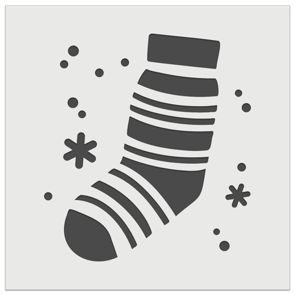 Christmas Stocking Sock DIY Cookie Wall Craft Stencil - 3.5 Inch