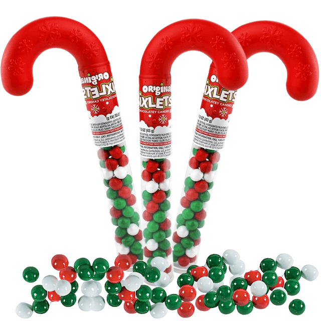 Sixlets Chocolate Coated Candy Christmas Cane 1 5 Oz Pack Of 3