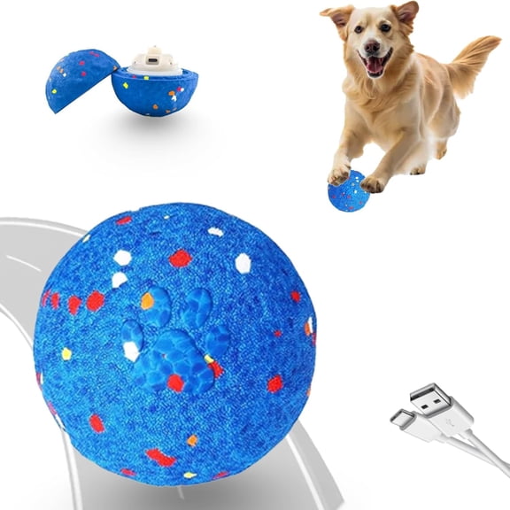 Christmas Stocking Stuffer Upgraded Interactive for Aggressive Chewers,E-TPU Interactive Balls Moving to Keep Them Busy, for Dogs,Automatic Rolling Activated DogToy
