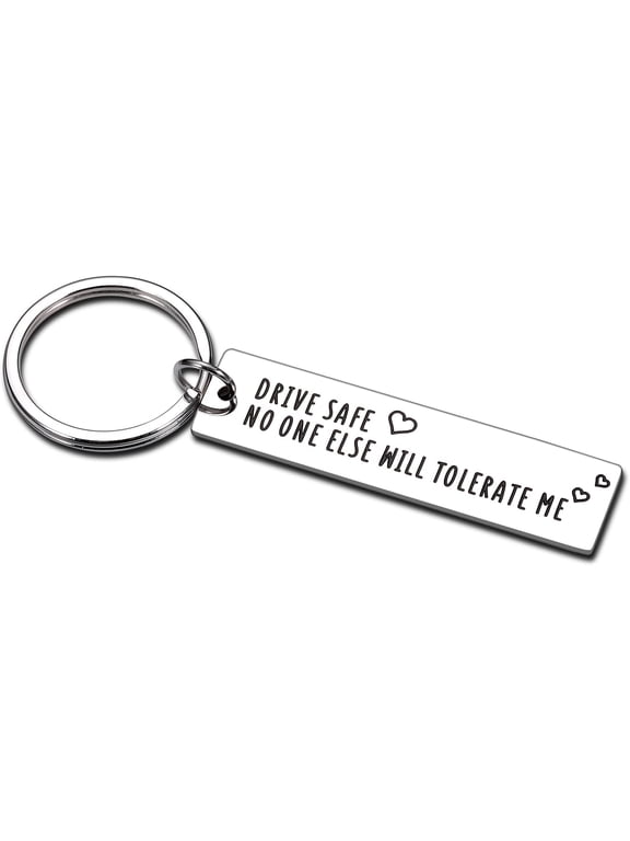 Christmas Stocking Stuffers for Boyfriend, Cute Drive Safe Keychain for Boyfriend from Girlfriend, Valentines Day Birthday Gifts for Men Husband Cute Drive Safe Keychain for Him