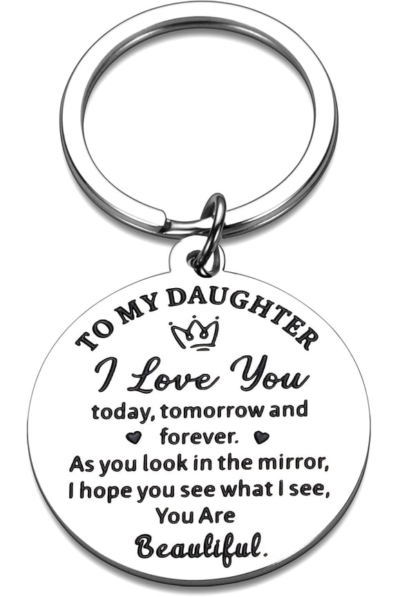 Christmas Stocking Stuffers for Teens Inspirational Keychains Gifts for Daughter Graduation Gift for Her Daughter Keychain from Mom Dad First Day of School Gifts for Teen Girls College Essentials