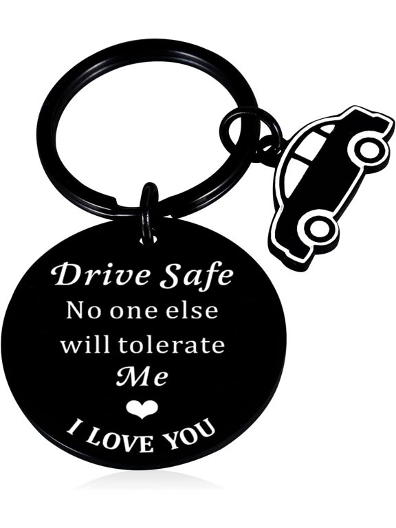 Christmas Stocking Stuffers for Women Men Adults, Drive Safe Keychain for Boyfriend Funny Keychains for Women Men Brithday Valentines Xmas Gift for Husband Wife Anniversary Present for Him Her