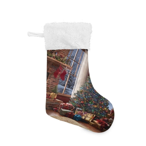 Christmas Stocking with Hanging Loop for Family Holiday Ornament Christmas Decorations in The Room