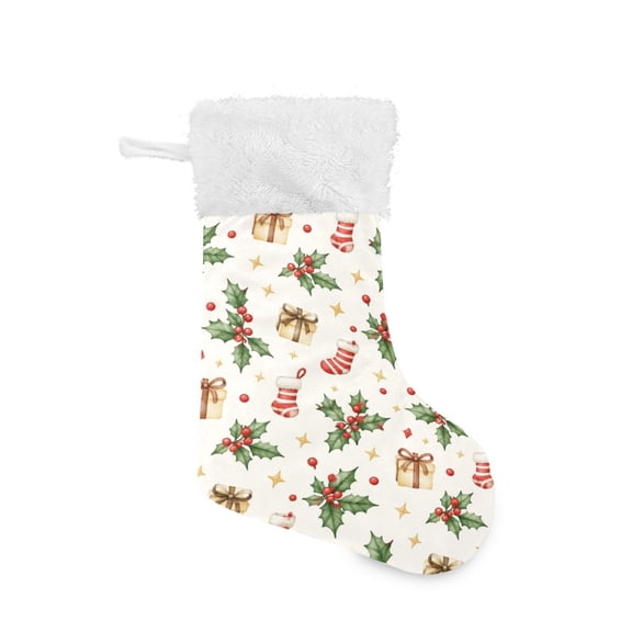 Christmas Stocking with Hanging Loop for Family Holiday Ornament Christmas Holiday Pattern