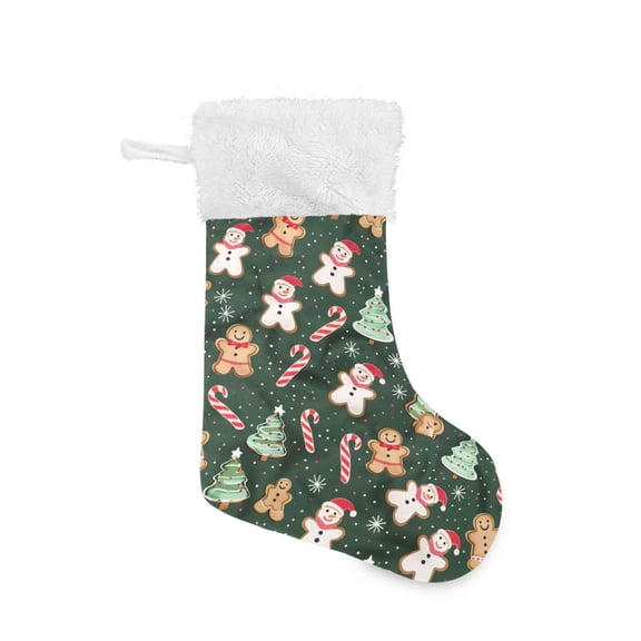Christmas Stocking with Hanging Loop for Family Holiday Ornament Christmas Snowmen Pattern