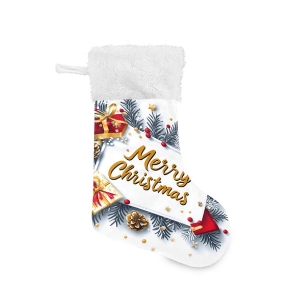 Christmas Stocking with Hanging Loop for Family Holiday Ornament Christmas with Decoration