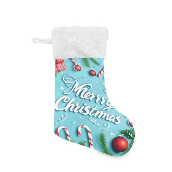 Christmas Stocking with Hanging Loop for Family Holiday Ornament Festive Decorations