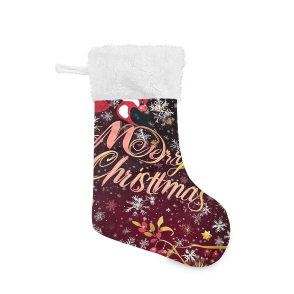 Christmas Stocking with Hanging Loop for Family Holiday Ornament Snowflakes and Christmas Decorations