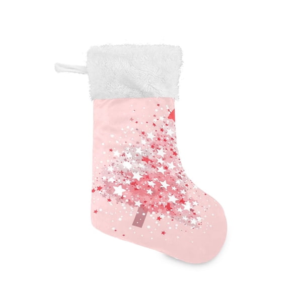 Christmas Stocking with Hanging Loop for Family Holiday Ornament Starry Christmas Tree