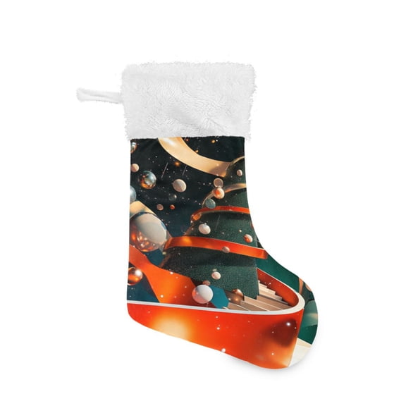 Christmas Stocking with Hanging Loop for Family Holiday Ornament Three-dimensional Christmas Tree