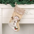 thumbnail image 1 of Christmas Stocking with Lights Blue Snowman Glowing Candy Bag Holiday Decoration Gift Sock Festive Decor with Lighting, 1 of 5