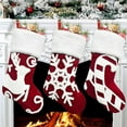 thumbnail image 1 of Christmas Stockings, 18" Big 3D Embroidered Family Burlap Xmas Stockings with Holders for Christmas Decorations Hanging Ornament Kids Party, 1 of 3