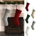thumbnail image 1 of Christmas Stockings, 18 Inches Cable Knitted Stocking Gifts and Decoration for Family Holiday Xmas Party Decor, 1 of 8