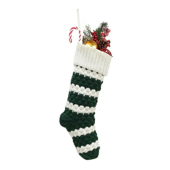 Christmas Stockings, 18 Inches Large Size Cable Knitted Stocking Gifts & Decorations for Family Holiday Xmas Party
