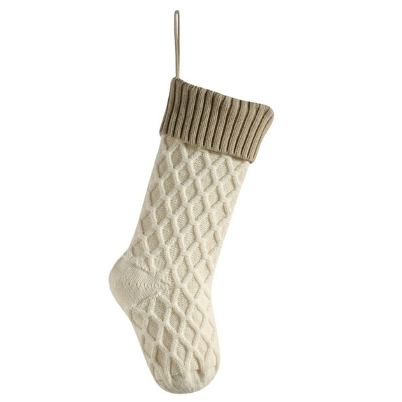 Christmas Stockings,18Inches Large Cable Knitted Stocking Personalized Xmas Hanging Stocking Decorations for Holiday Christmas Party Family Decor (Red White Green)