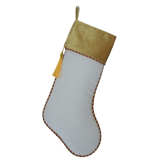 Christmas Stockings 2pcs White and Red Velvet Xmas Stocking with Tassel Christmas Tree Gifts Bags Hanging Socks for Holiday Party Decoration