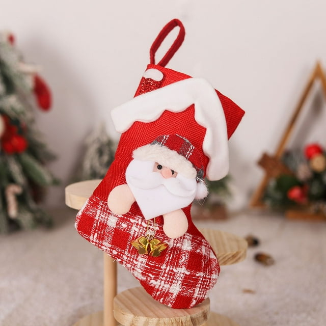 Christmas Stockings Bag Shape Santa Snowman Decoration Christmas Event