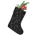 thumbnail image 1 of Christmas Stockings Black Candy Cane and Snowflake Pattern 14.8 Inch, 1 of 5