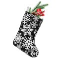 thumbnail image 1 of Christmas Stockings,Black Christmas Snowflake Pattern Stockings Christmas,14.8'' Xmas Stockings,Christmas Party Favors,Christmas Party Decorations,Christmas Stockings Personalized, 1 of 5